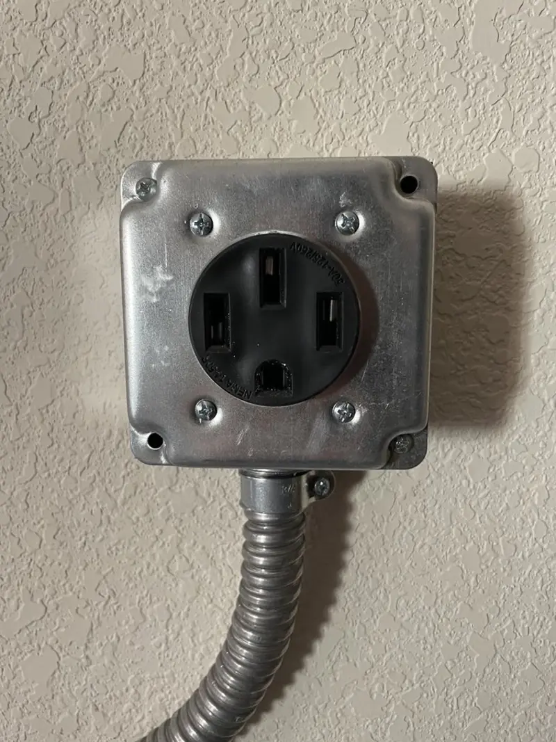 NEMA 14-50 outlet installed for Electrical Panel Upgrade in The Crossings