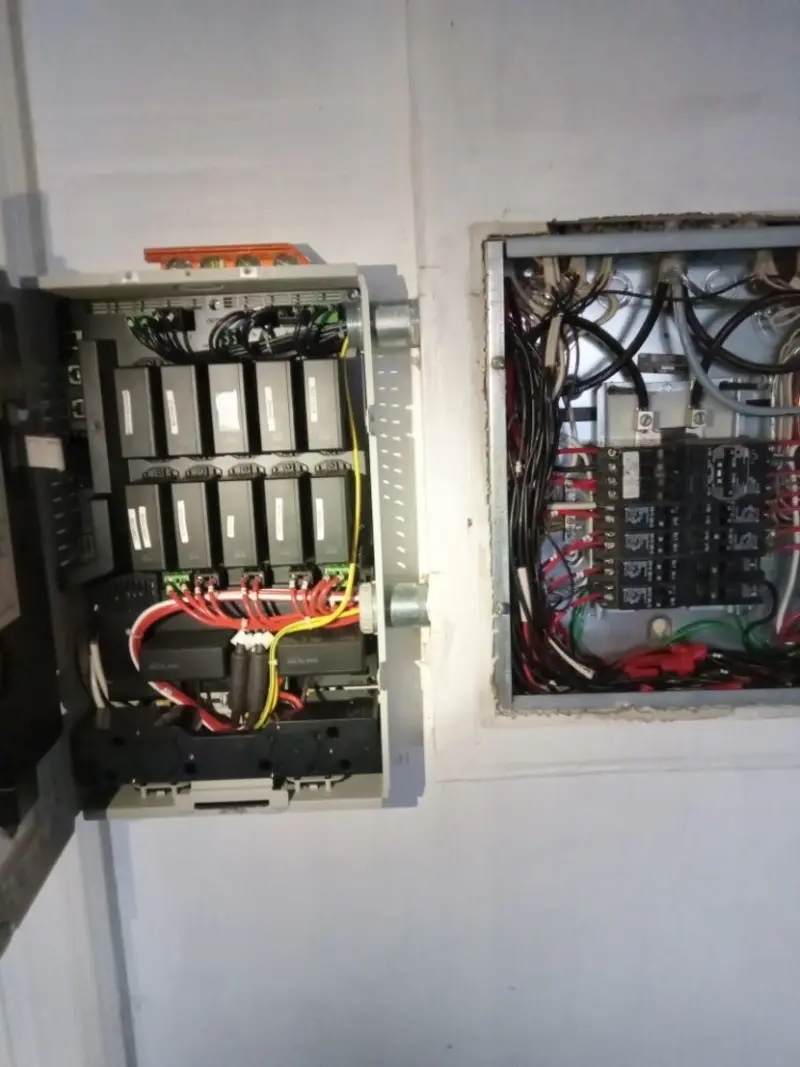 Electrical panel upgrade completed for Security Camera Wiring in The Crossings